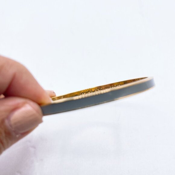 Kate Spade Smoke & Mirrors Gray & Gold Tone Slim Bangle Bracelet - Picture 4 of 6